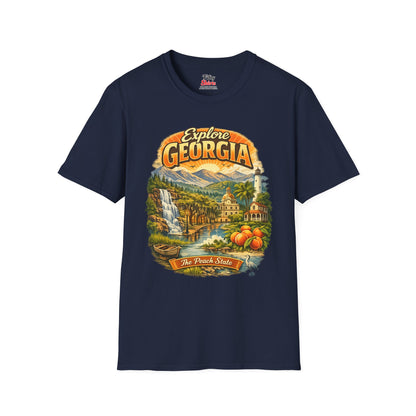 Explore Georgia Unisex Softstyle T Shirt State Pride Graphic Tee Collections FS03