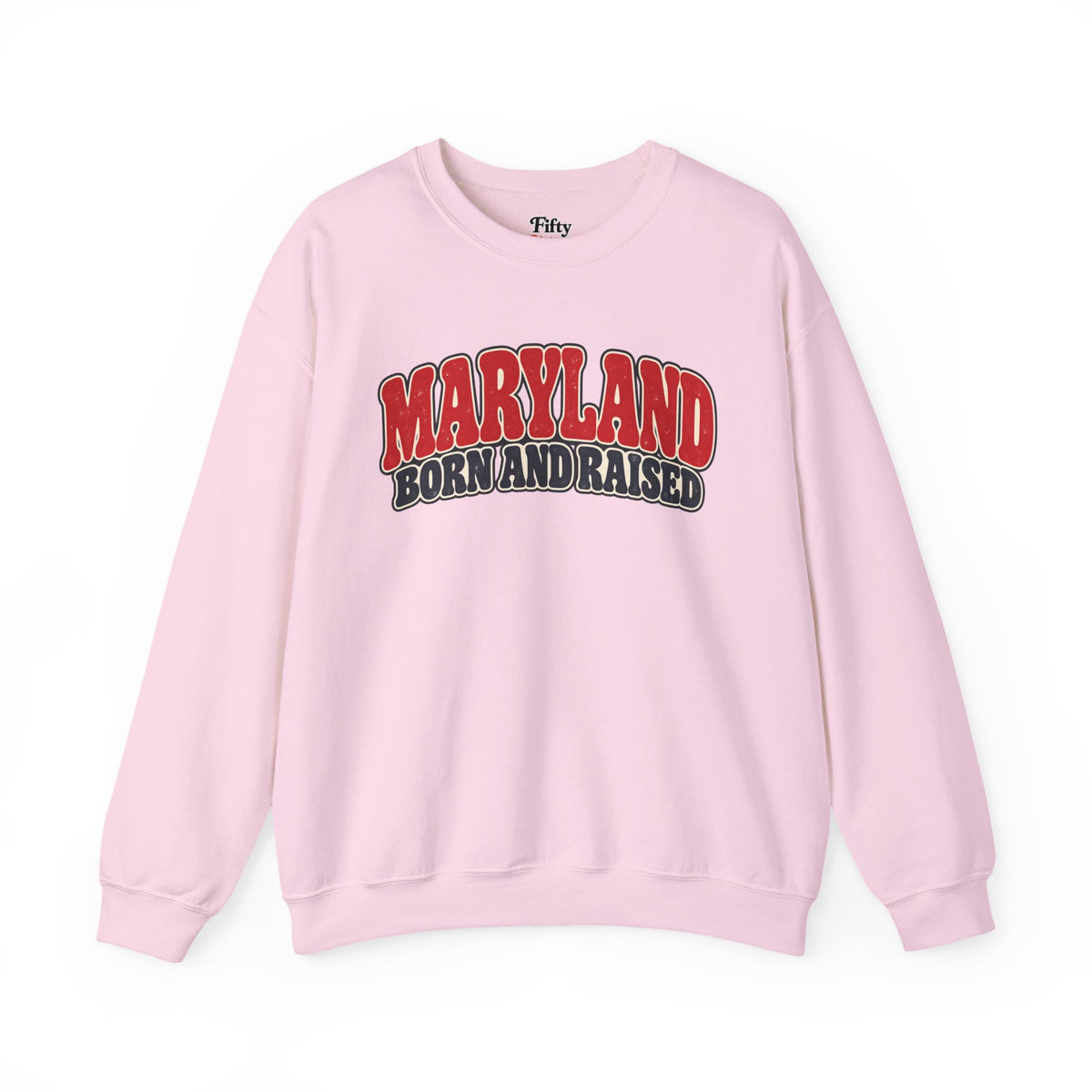 Maryland Born and Raised Retro Americana Unisex Sweatshirt Graphic