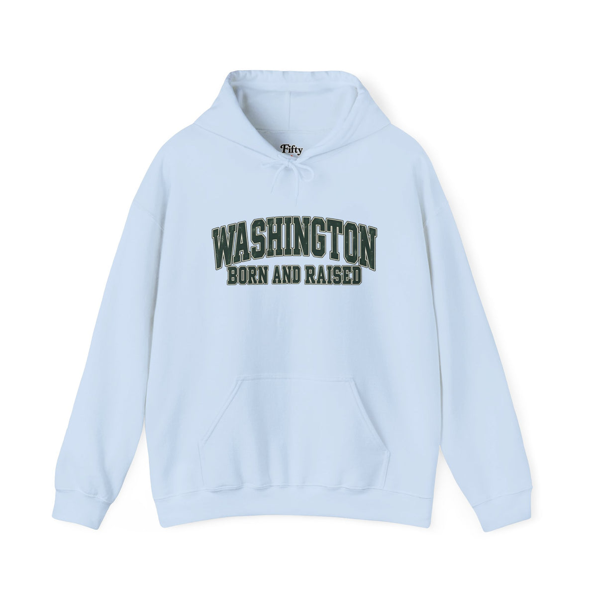 Washington Born and Raised Classic Collegiate Unisex Hoodie Graphic