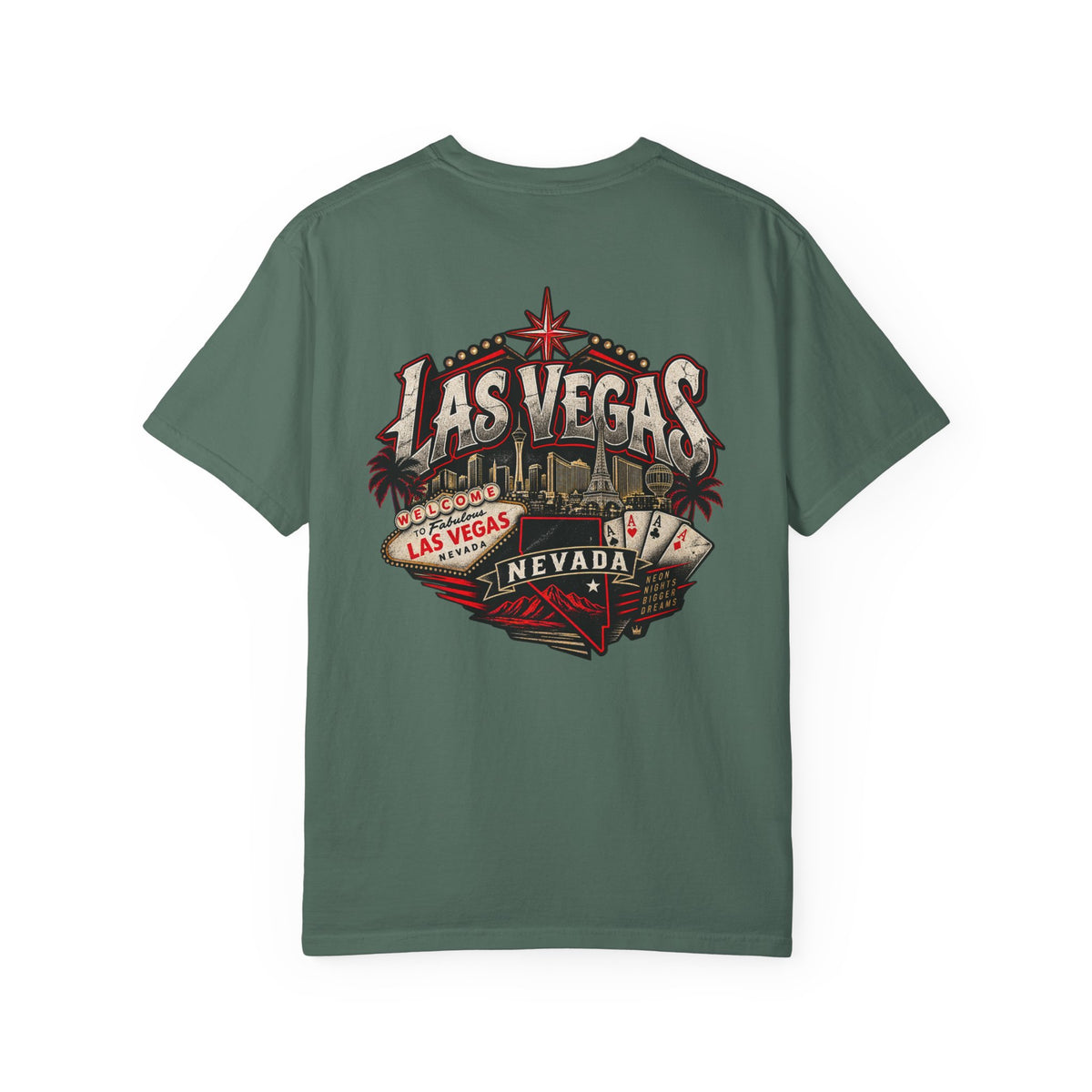 Las Vegas Nevada Unisex Comfort Color 1717 Streetwear Graphic Tee