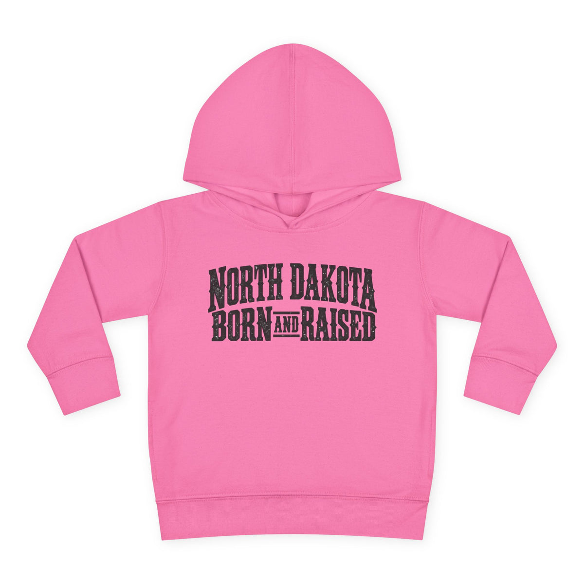 North Dakota Born and Raised Rugged Prairie Heritage Unisex Toddler Pullover Fleece Hoodie