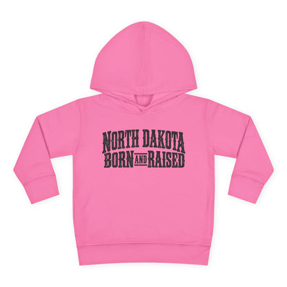 North Dakota Born and Raised Rugged Prairie Heritage Unisex Toddler Pullover Fleece Hoodie
