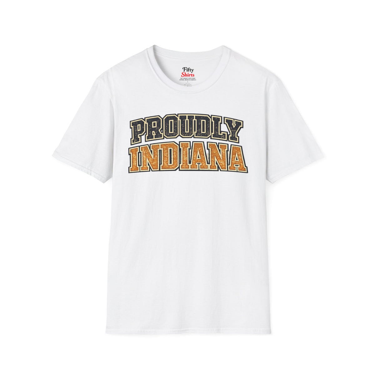 Proudly Indiana Unisex Softstyle T Shirt State Name Graphic Tee