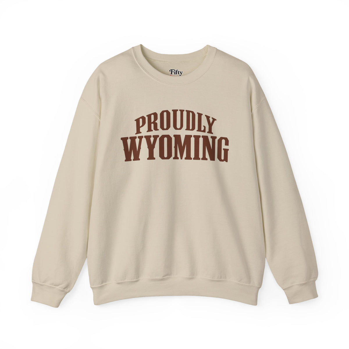 Proudly Wyoming Unisex Crewneck Sweatshirt State Name Graphic