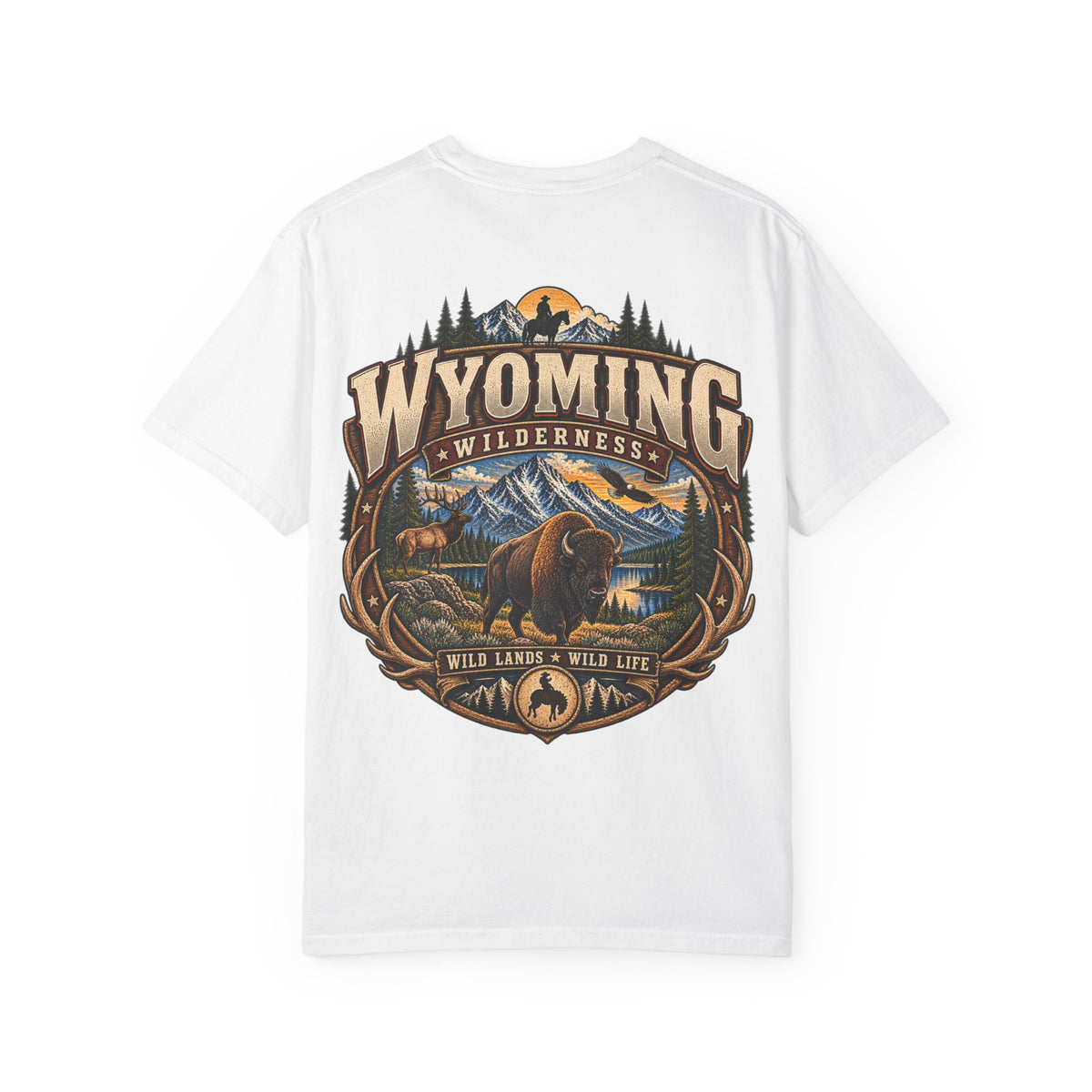 Wyoming Wildlife Unisex Comfort Color 1717 Streetwear Graphic Tee
