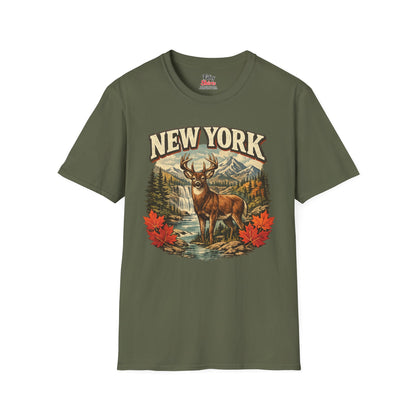 New York Wildlife Unisex Softstyle T Shirt State Pride Graphic Tee Collections FS03