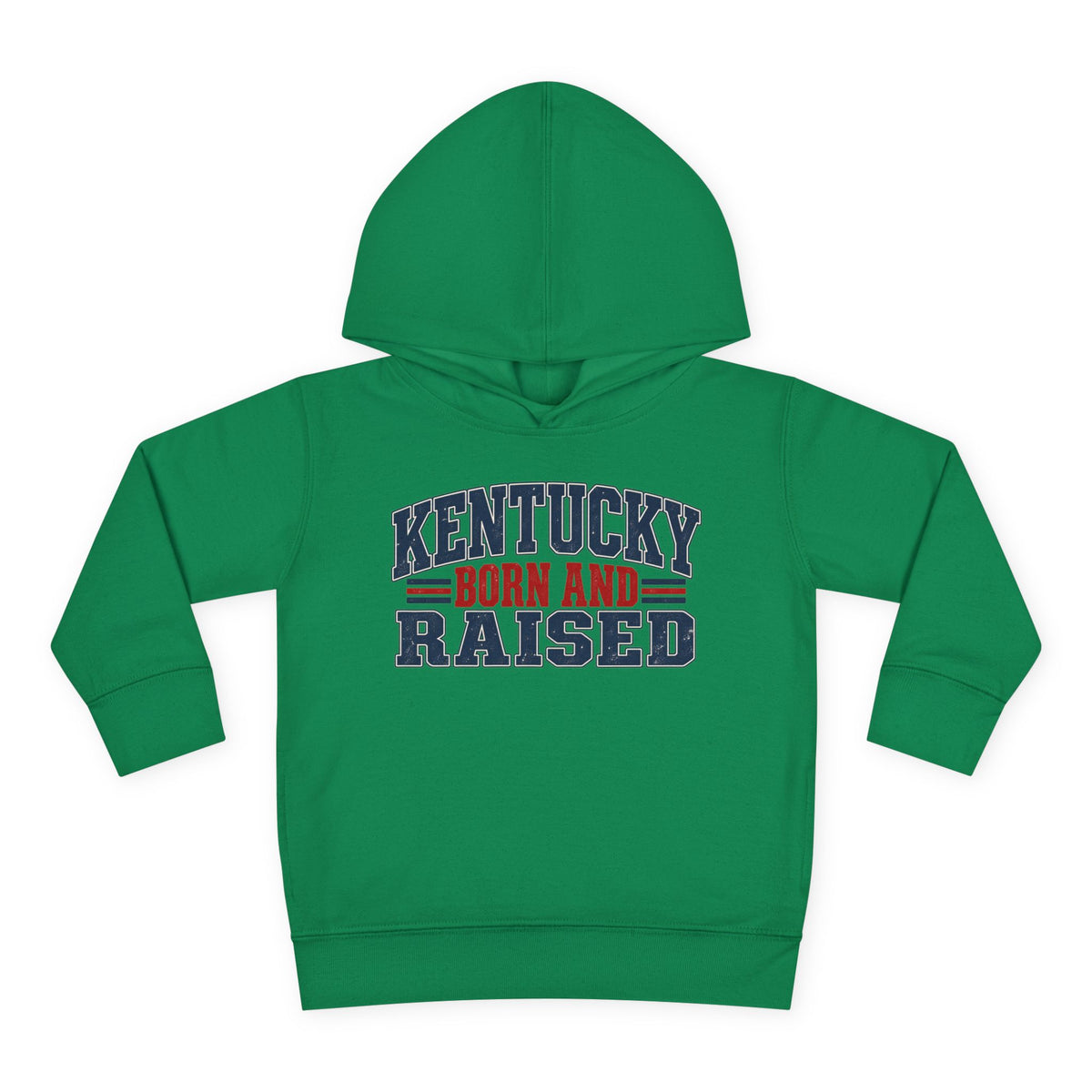 Kentucky Born and Raised Southern Heritage Unisex Toddler Pullover Fleece Hoodie