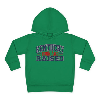 Kentucky Born and Raised Southern Heritage Unisex Toddler Pullover Fleece Hoodie