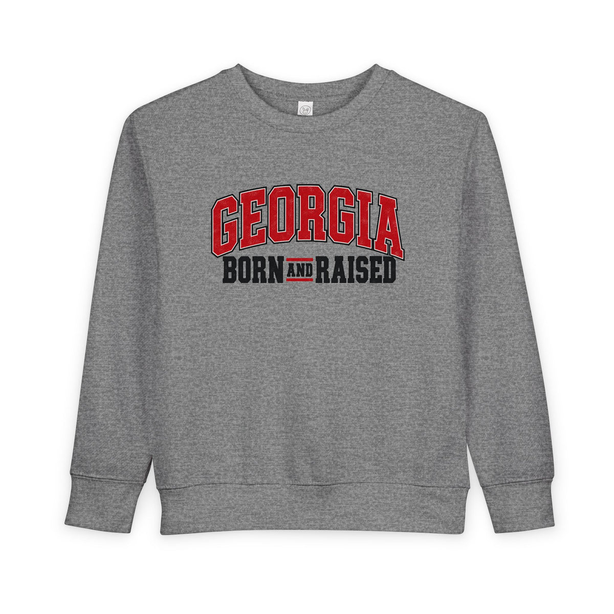 Georgia Born and Raised Old-School Athletic Unisex Toddler Sweatshirt