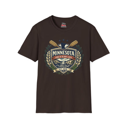Minnesota Heritage Badge Unisex Softstyle T Shirt State Pride Graphic Tee Collections FS03