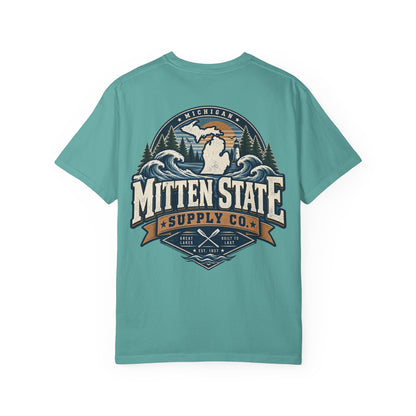 Michigan Mitten State Supply Co. Unisex Comfort Color 1717 Streetwear Graphic Tee