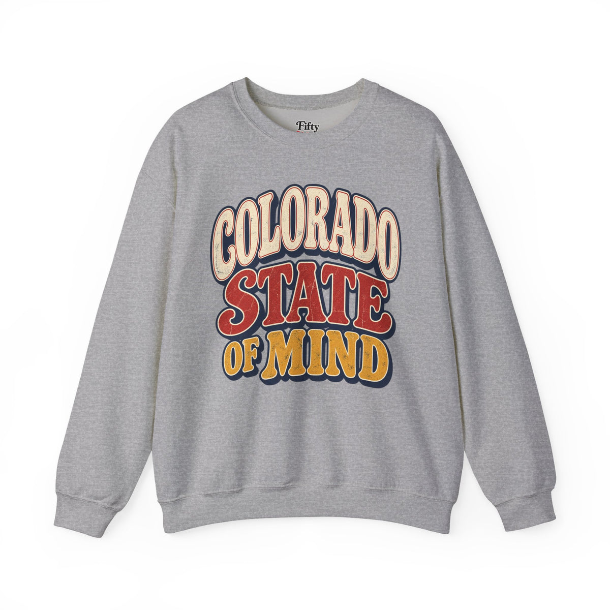 Colorado State of Mind Unisex Crewneck Sweatshirt State Name Graphic