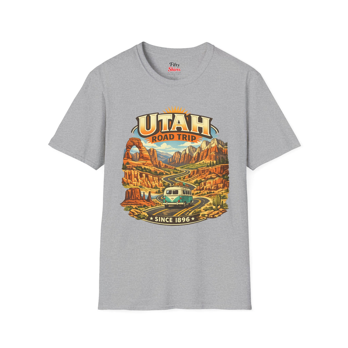 Utah Road Trip Unisex Softstyle T Shirt State Pride Graphic Tee Collections FS03