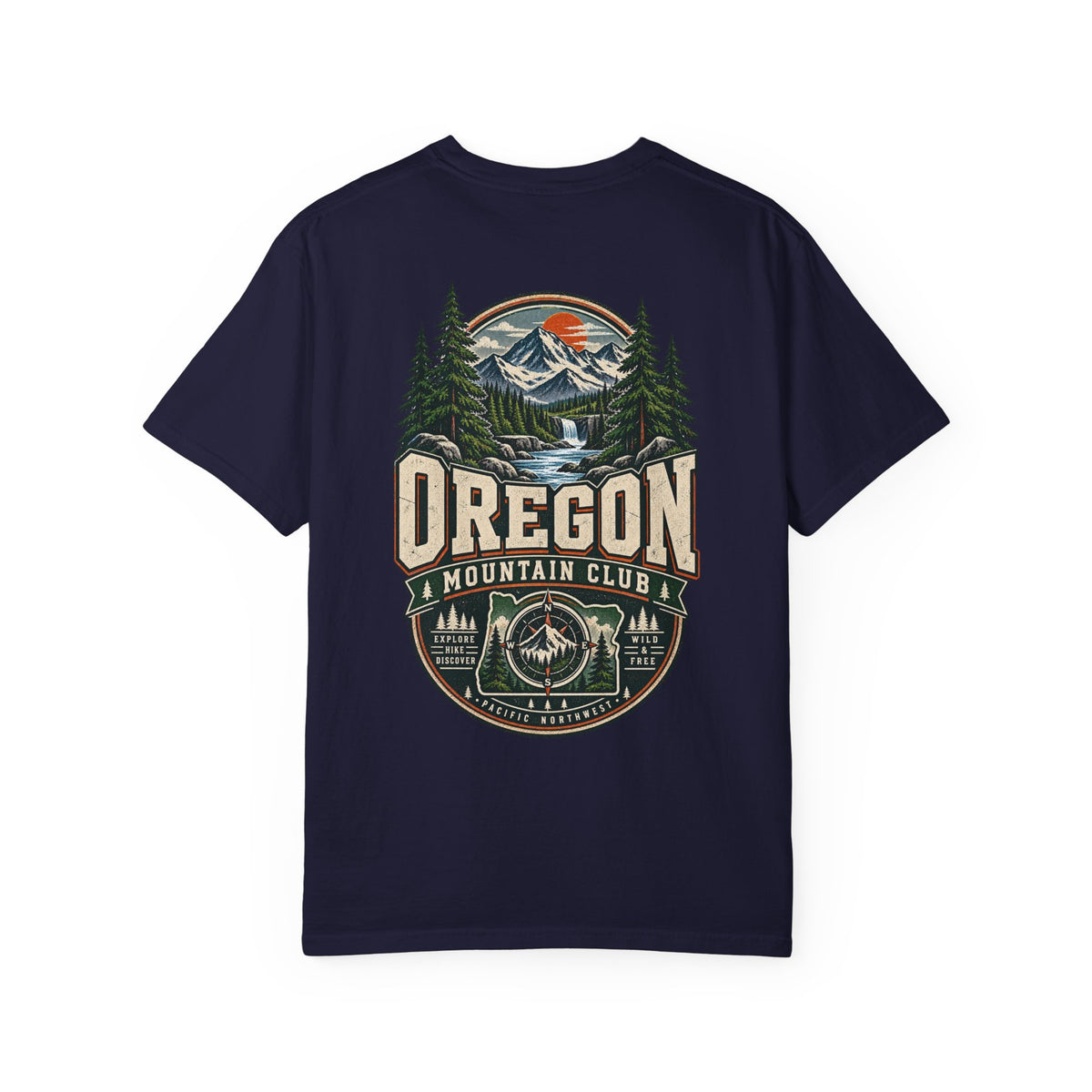 Oregon Mountain Club Unisex Comfort Color 1717 Streetwear Graphic Tee
