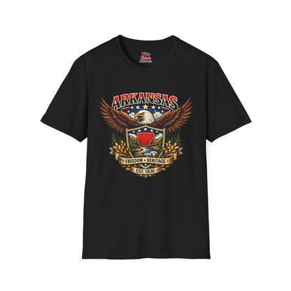 Arkansas Americana eagle Unisex Softstyle T Shirt State Pride Graphic Tee Collections FS03