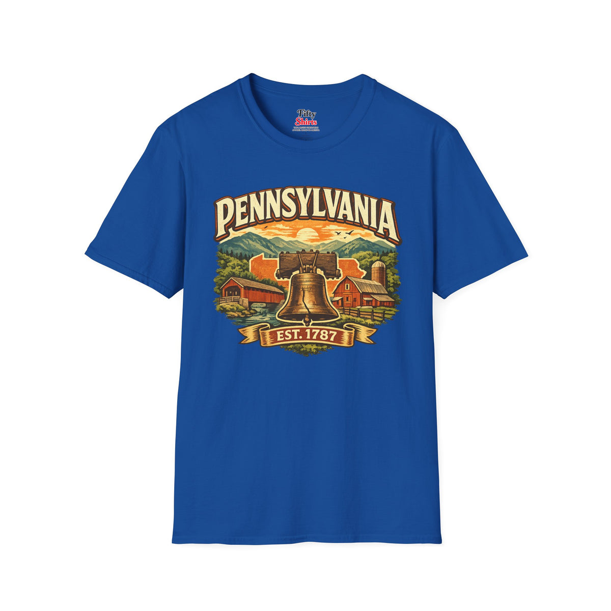 Vintage Pennsylvania Heritage Unisex Softstyle T Shirt State Pride Graphic Tee Collections FS03
