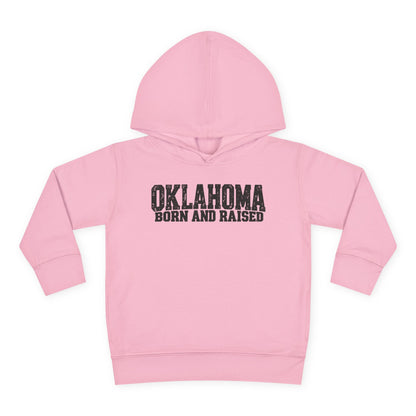 Oklahoma Born and Raised Minimal Heritage Unisex Toddler Pullover Fleece Hoodie