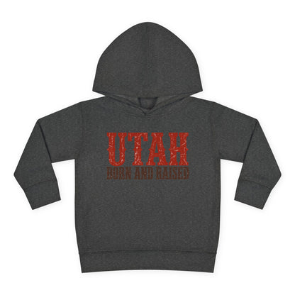 Utah Born and Raised Western Heritage Unisex Toddler Pullover Fleece Hoodie