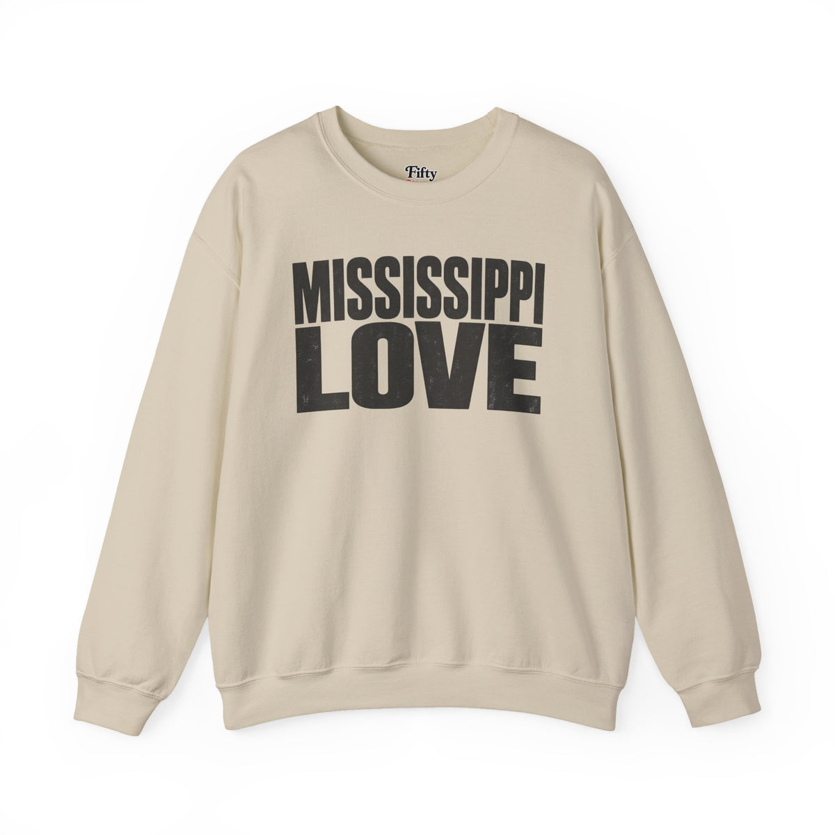 Mississippi Love Unisex Crewneck Sweatshirt State Name Graphic