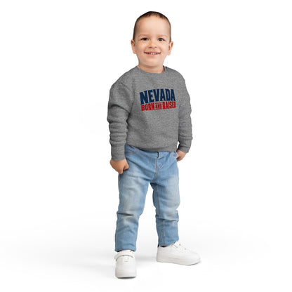 Nevada Born and Raised Modern Streetwear Unisex Toddler Sweatshirt