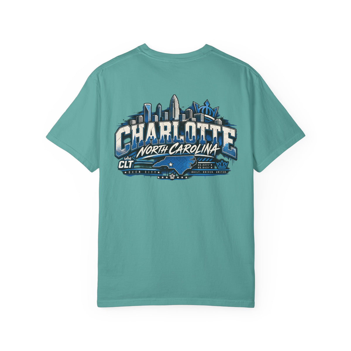 Charlotte North Carolina Unisex Comfort Color 1717 Streetwear Graphic Tee