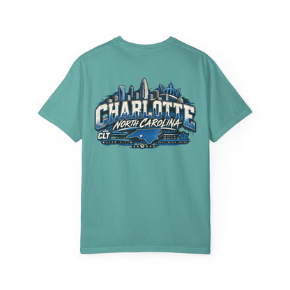 Charlotte North Carolina Unisex Comfort Color 1717 Streetwear Graphic Tee