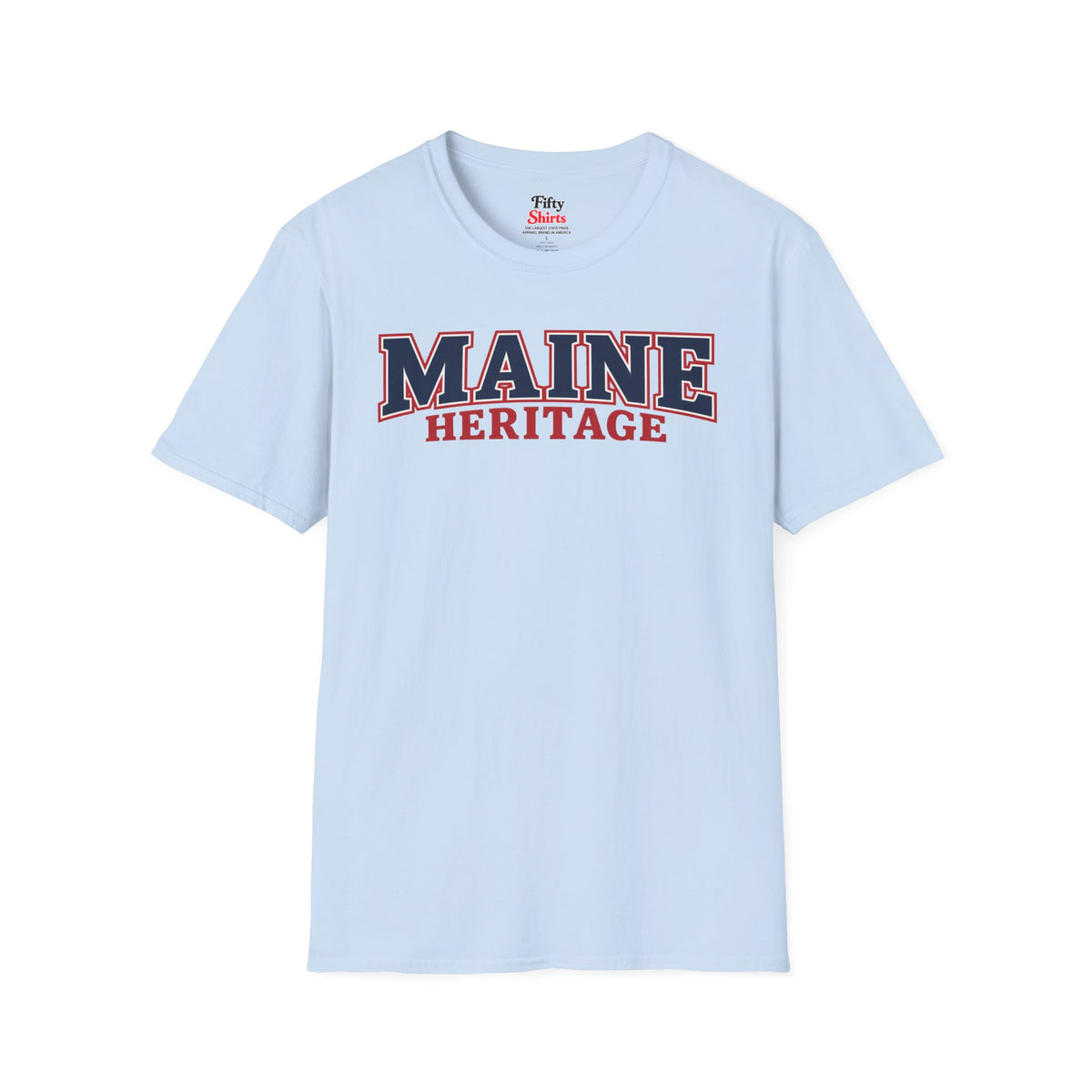 Maine Heritage Unisex Softstyle T Shirt State Name Graphic Tee