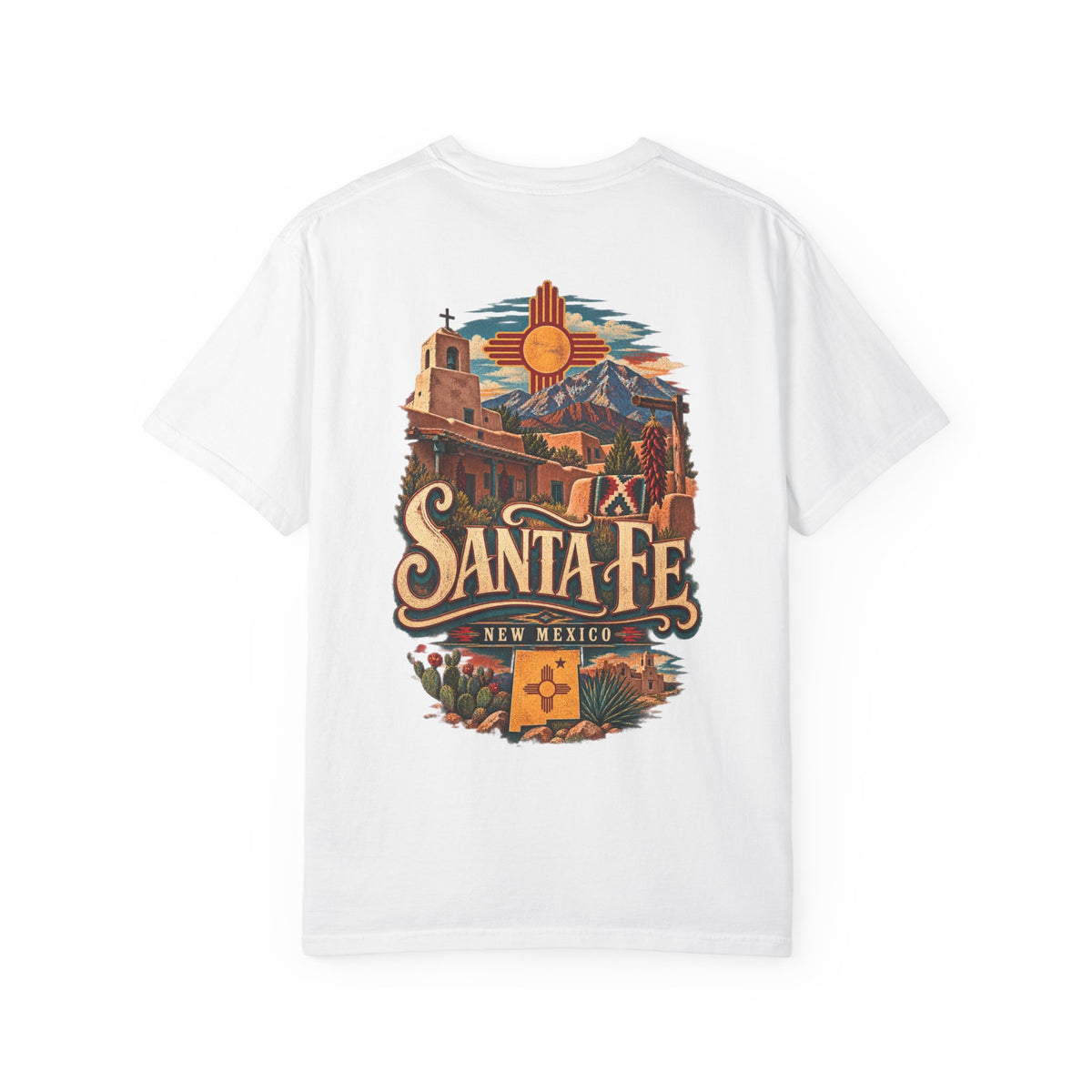Santa Fe New Mexico Unisex Comfort Color 1717 Streetwear Graphic Tee