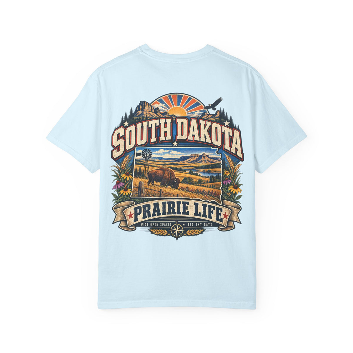 South Dakota Prairie Life Unisex Comfort Color 1717 Streetwear Graphic Tee