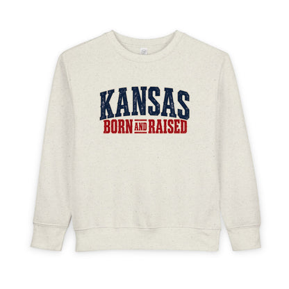 Kansas Born and Raised Western Heritage Unisex Toddler Sweatshirt