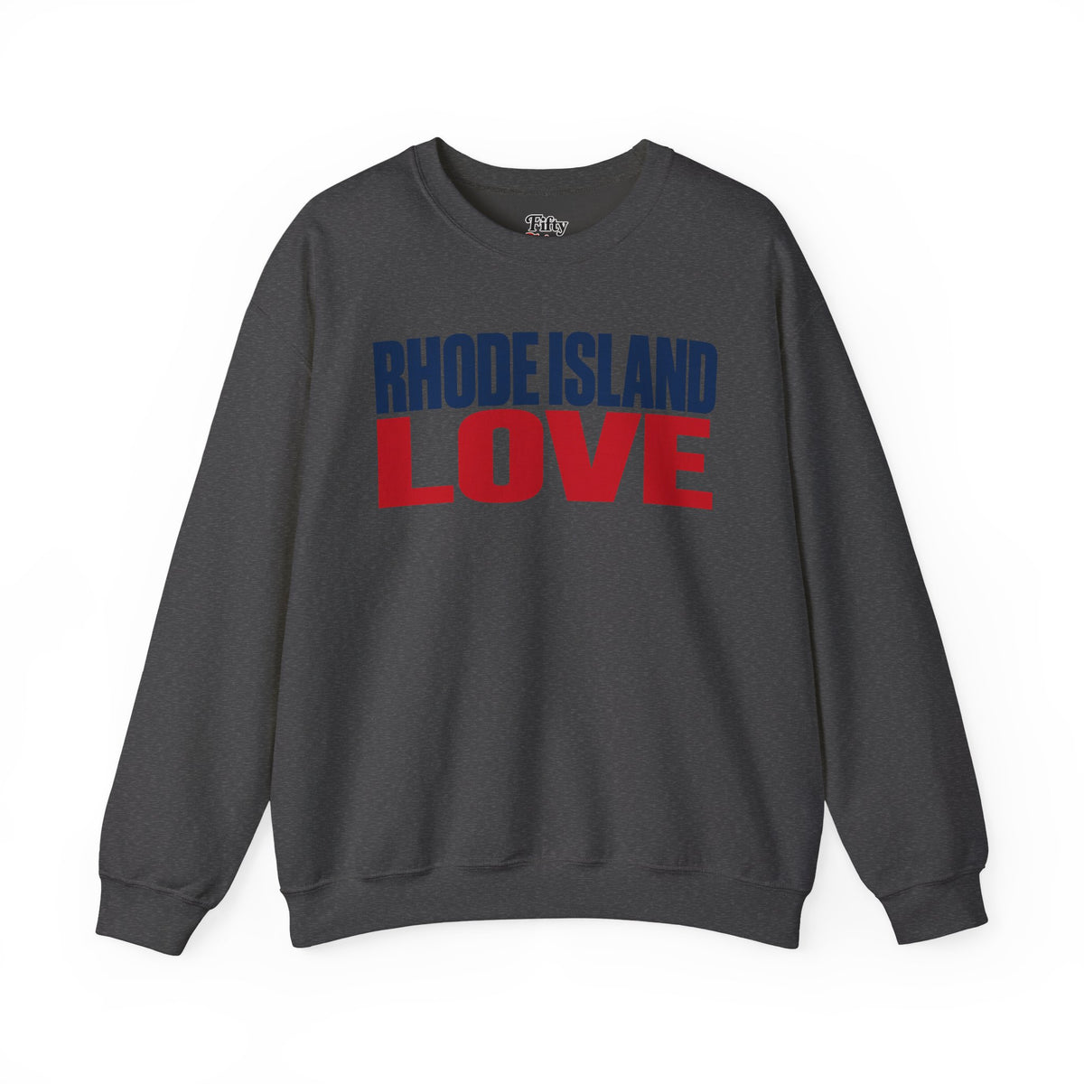 Rhode Island Love Unisex Crewneck Sweatshirt State Name Graphic