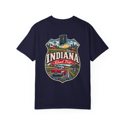 Indiana Road Trip Unisex Comfort Color 1717 Streetwear Graphic Tee