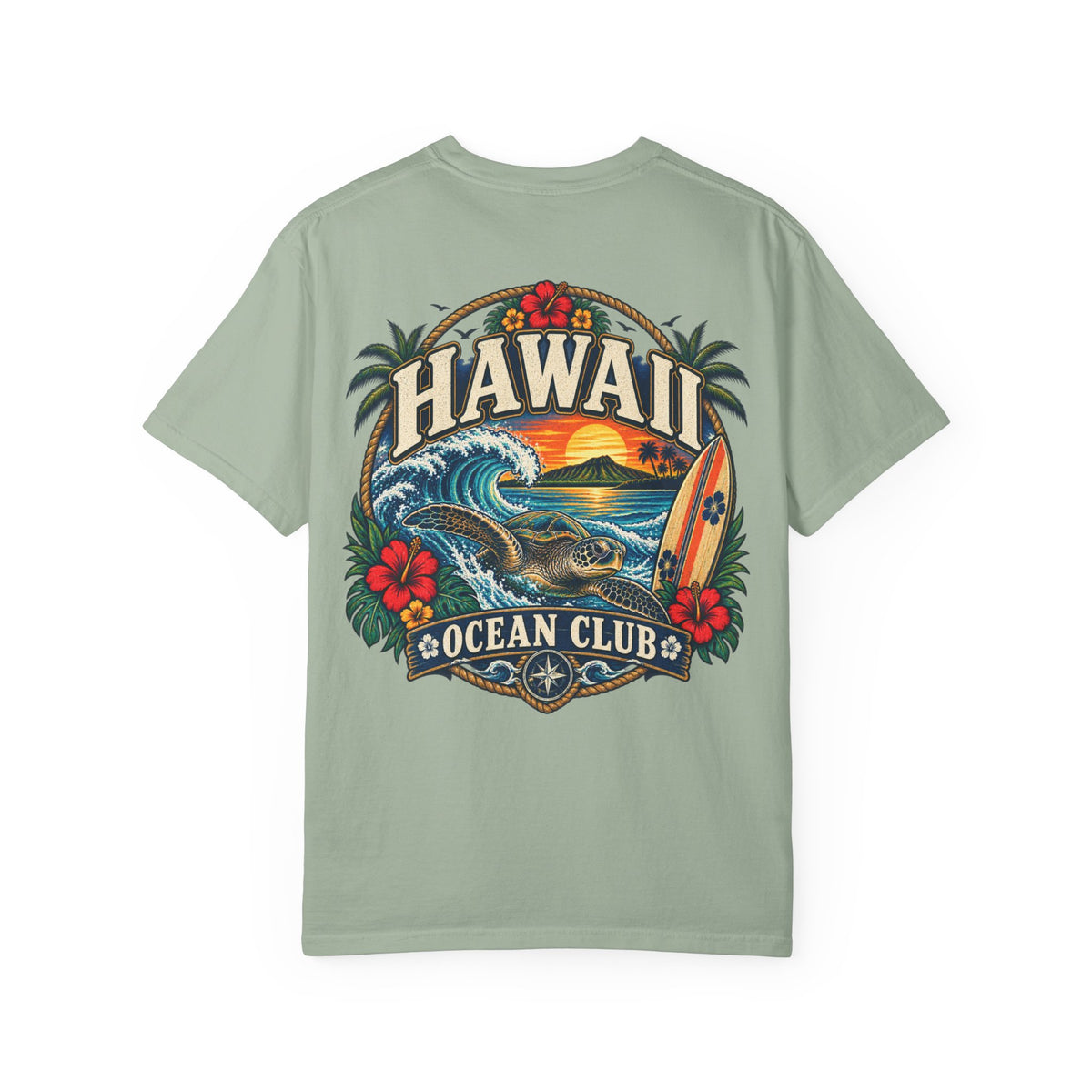 Hawaii Ocean Club Unisex Comfort Color 1717 Streetwear Graphic Tee