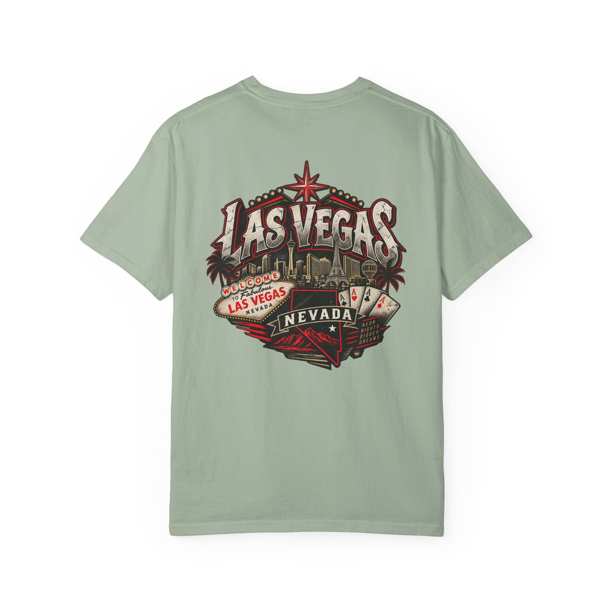 Las Vegas Nevada Unisex Comfort Color 1717 Streetwear Graphic Tee