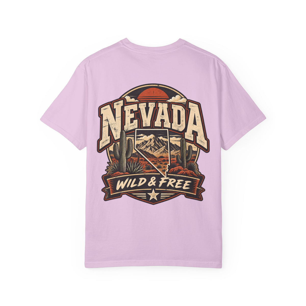 Nevada Wild & Free Unisex Comfort Color 1717 Streetwear Graphic Tee