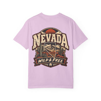 Nevada Wild & Free Unisex Comfort Color 1717 Streetwear Graphic Tee