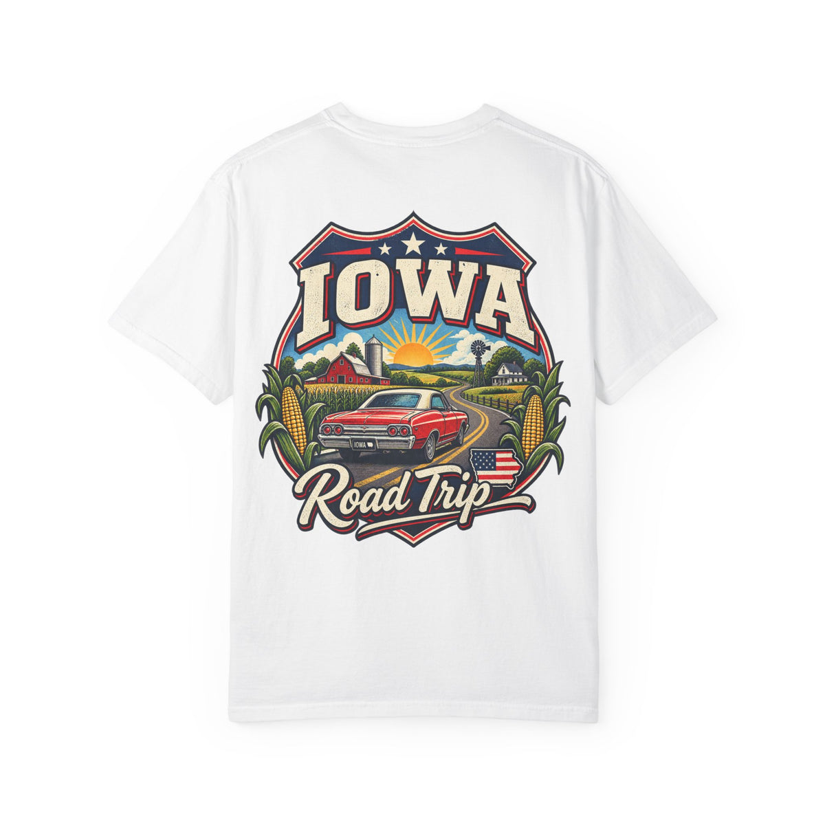 Iowa Road Trip Unisex Comfort Color 1717 Streetwear Graphic Tee