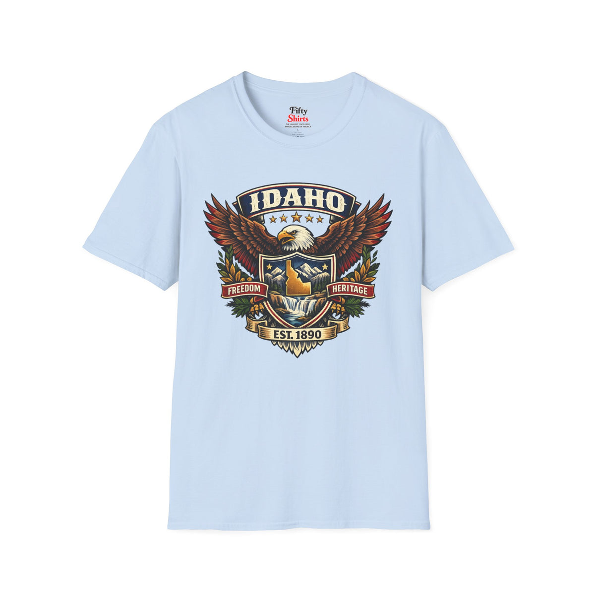 Idaho Americana Eagle Unisex Softstyle T Shirt State Pride Graphic Tee Collections FS03