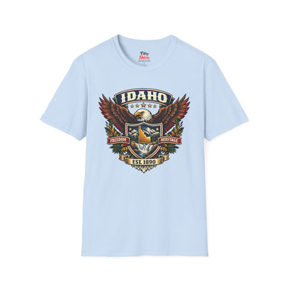 Idaho Americana Eagle Unisex Softstyle T Shirt State Pride Graphic Tee Collections FS03