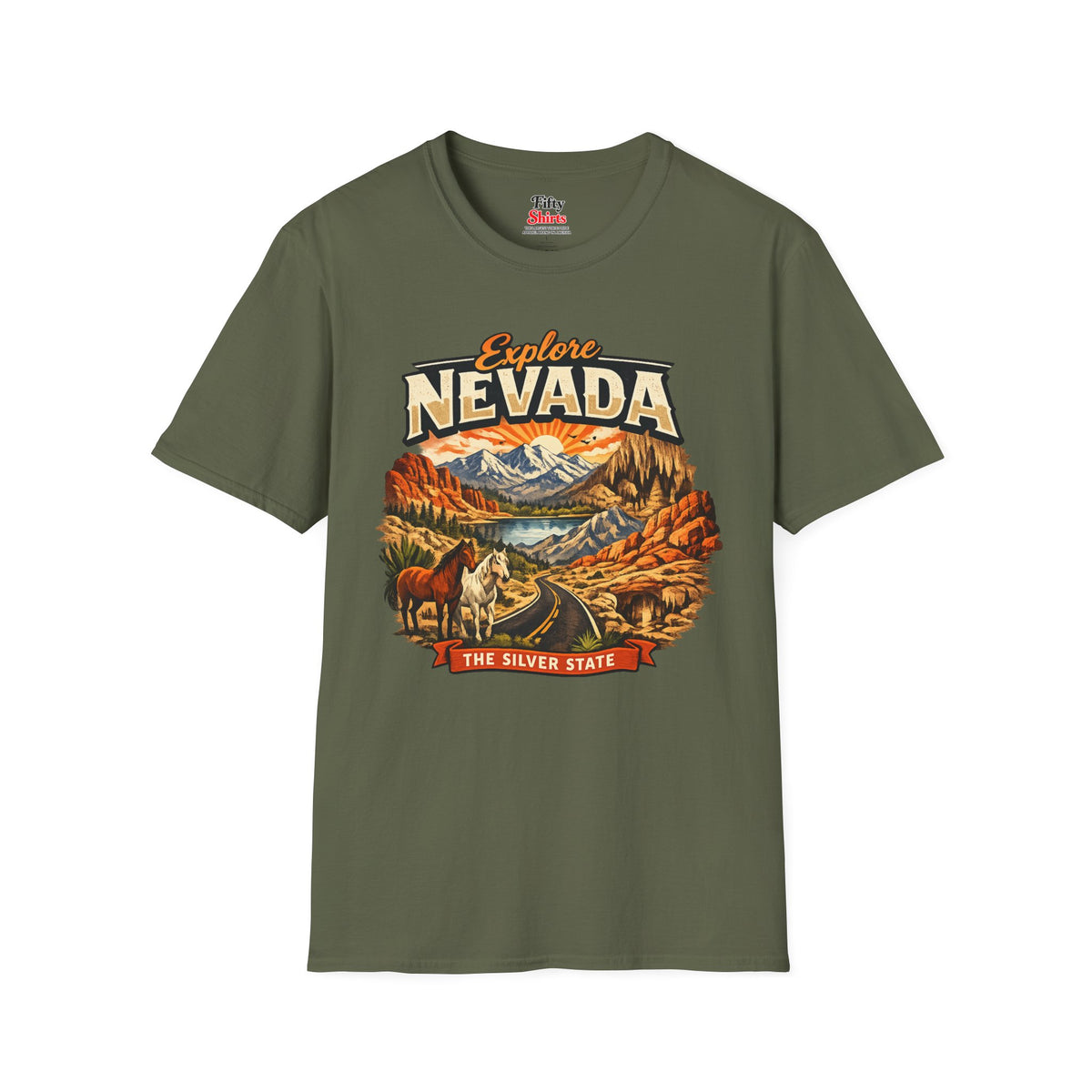 Explore Nevada Unisex Softstyle T Shirt State Pride Graphic Tee Collections FS03