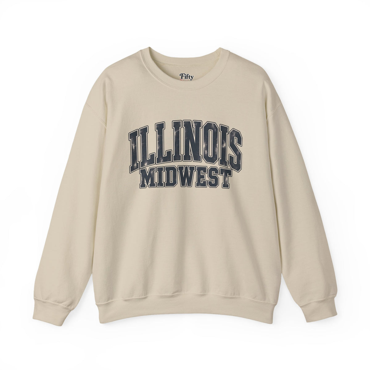 Illinois Midwest Unisex Crewneck Sweatshirt State Name Graphic
