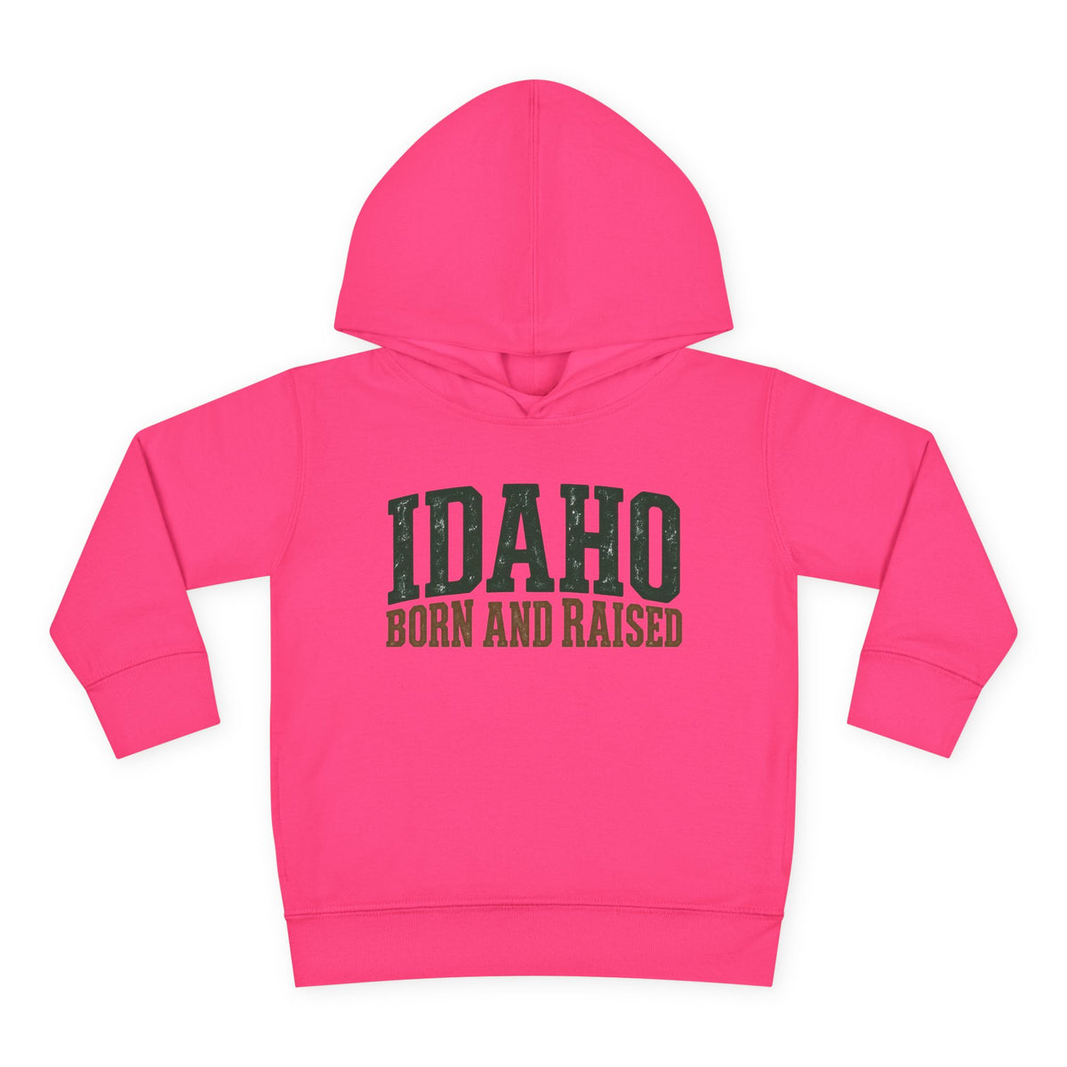 Idaho Born and Raised Pacific Northwest Heritage Unisex Toddler Pullover Fleece Hoodie