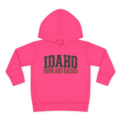 Idaho Born and Raised Pacific Northwest Heritage Unisex Toddler Pullover Fleece Hoodie