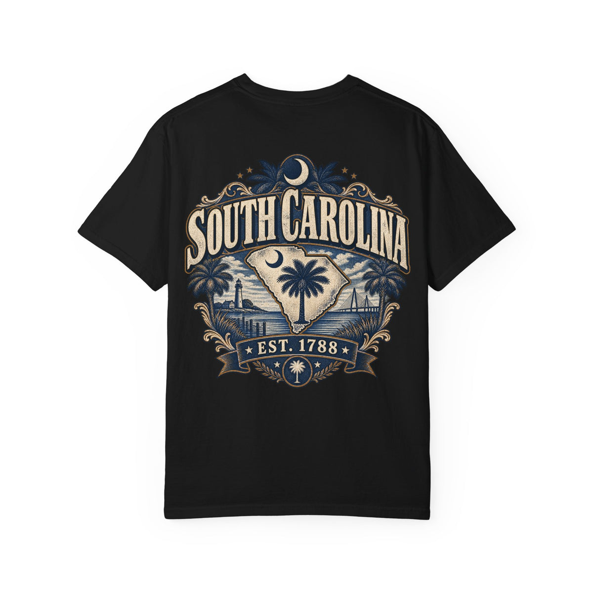 South Carolina Established 1788 Unisex Comfort Color 1717 Streetwear Graphic Tee