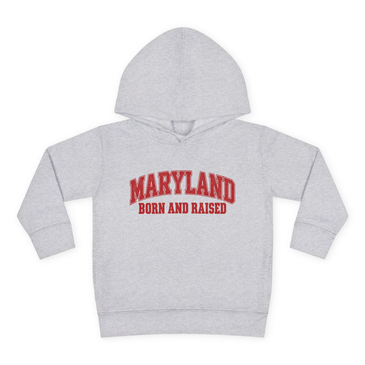 Maryland Born and Raised Classic Collegiate Unisex Toddler Pullover Fleece Hoodie