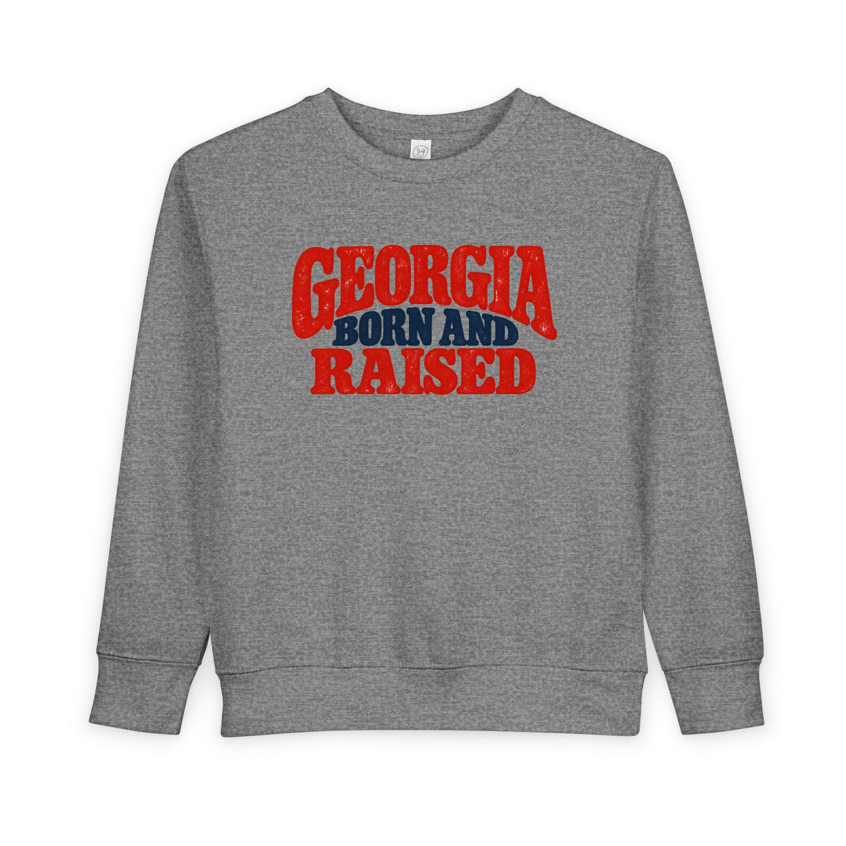 Georgia Born and Raised Retro Unisex Toddler Sweatshirt