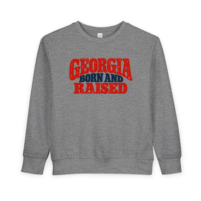 Georgia Born and Raised Retro Unisex Toddler Sweatshirt