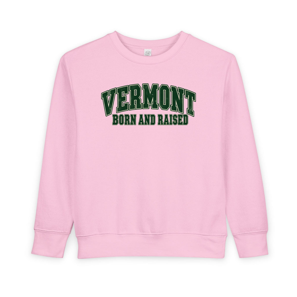 Vermont Born and Raised Classic Collegiate Unisex Toddler Sweatshirt