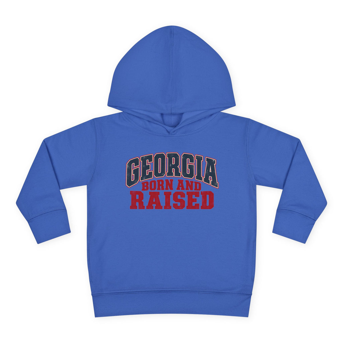 Georgia Born and Raised Rustic Southern Unisex Toddler Pullover Fleece Hoodie