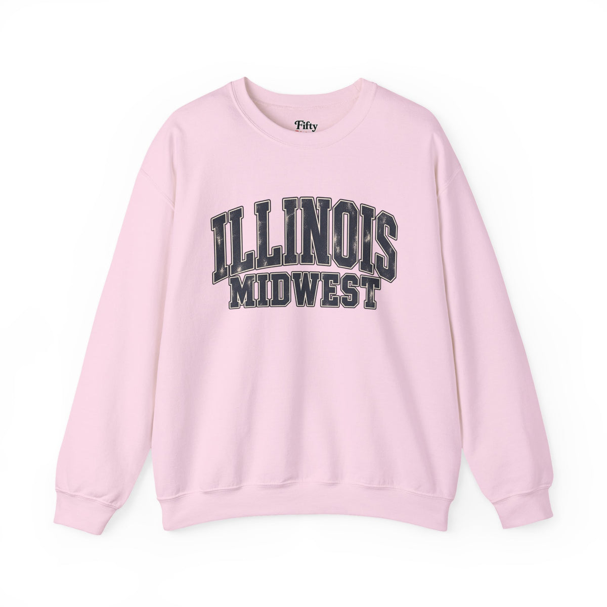 Illinois Midwest Unisex Crewneck Sweatshirt State Name Graphic